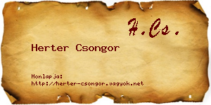 Herter Csongor névjegykártya